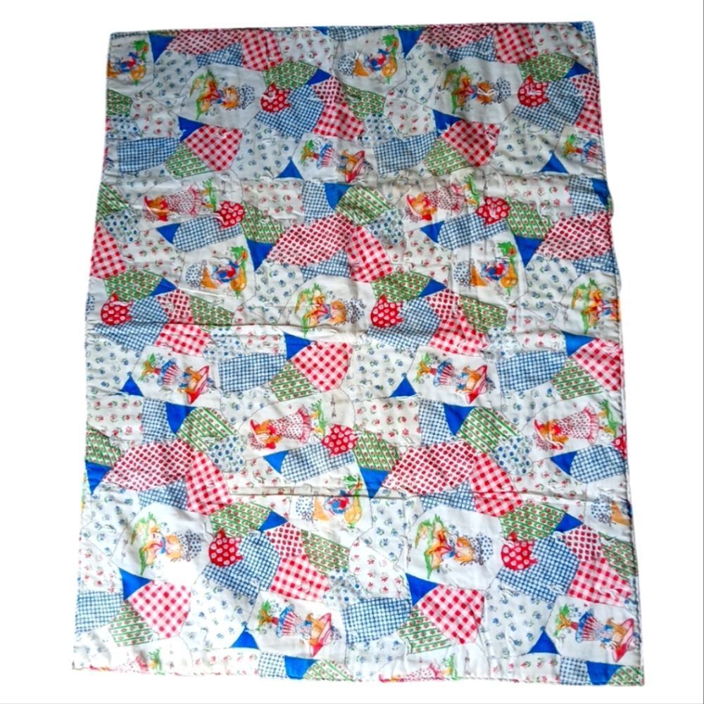 Vintage Petticoats &‎ Pantaloons Handmade Childs Baby Crib Quilt